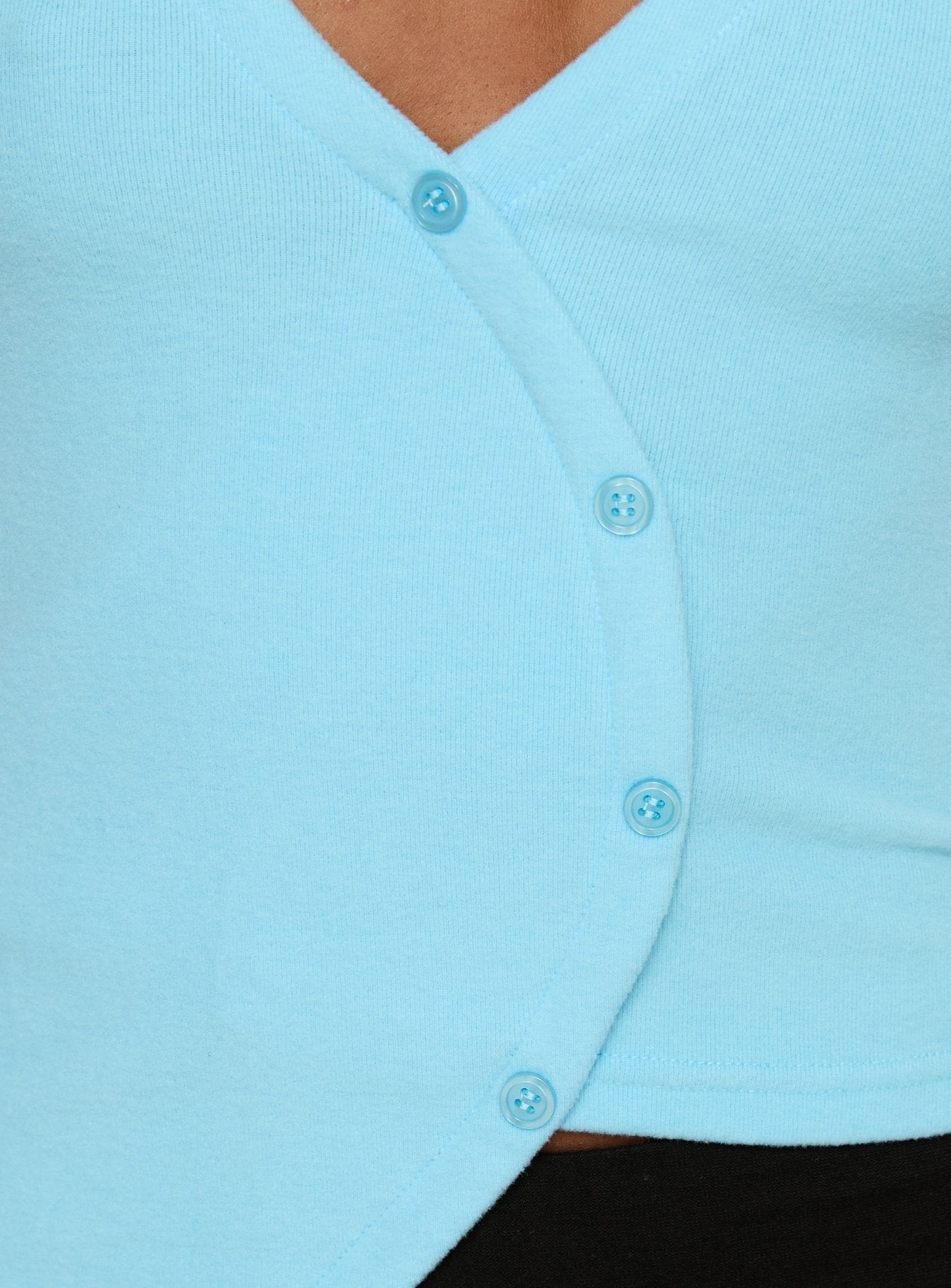 Avrilla Wrap Knit Top Blue