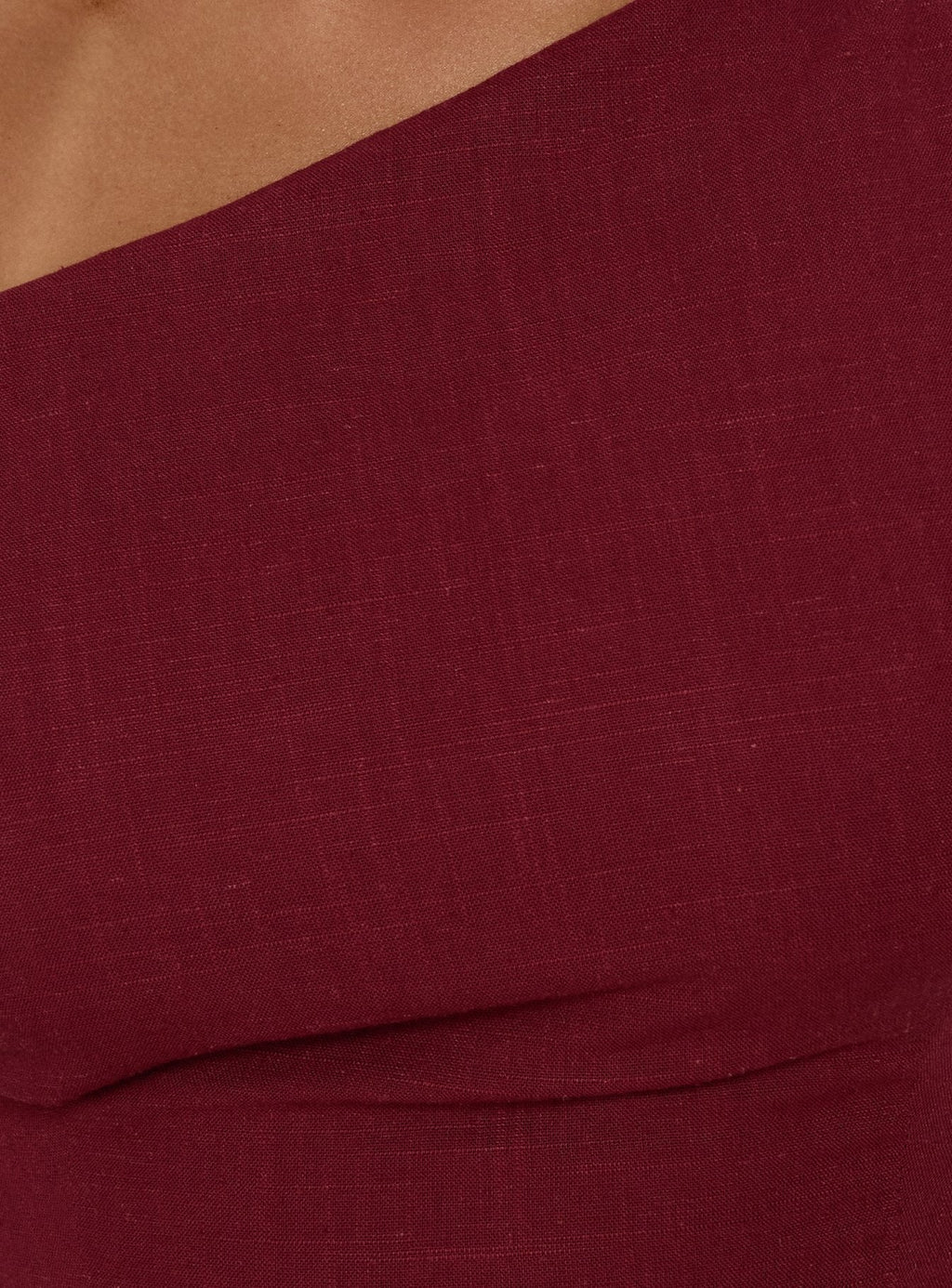 Anjela Off Shoulder Playsuit Cherry