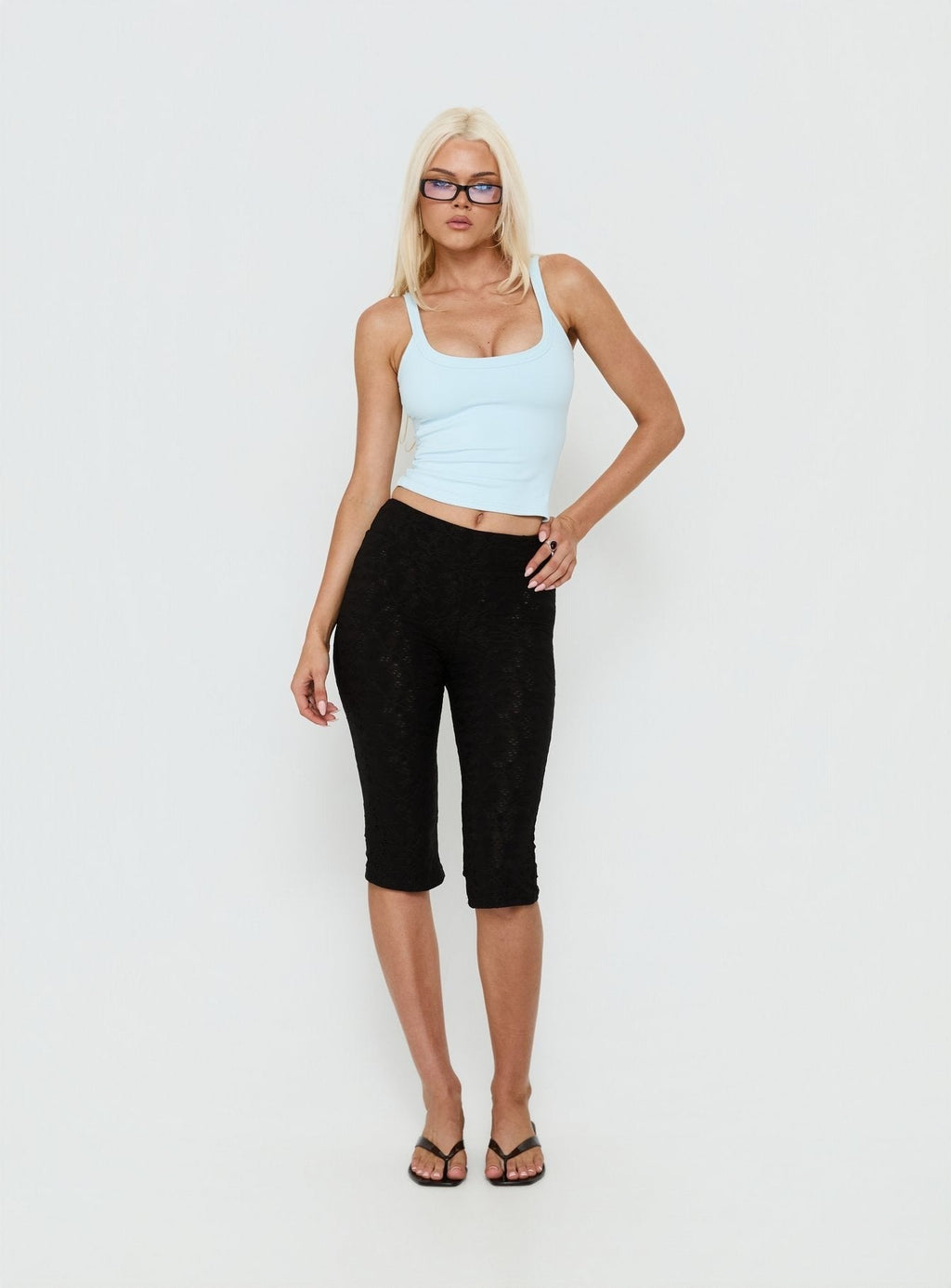 Samaira Capri Pant Black Anglaise
