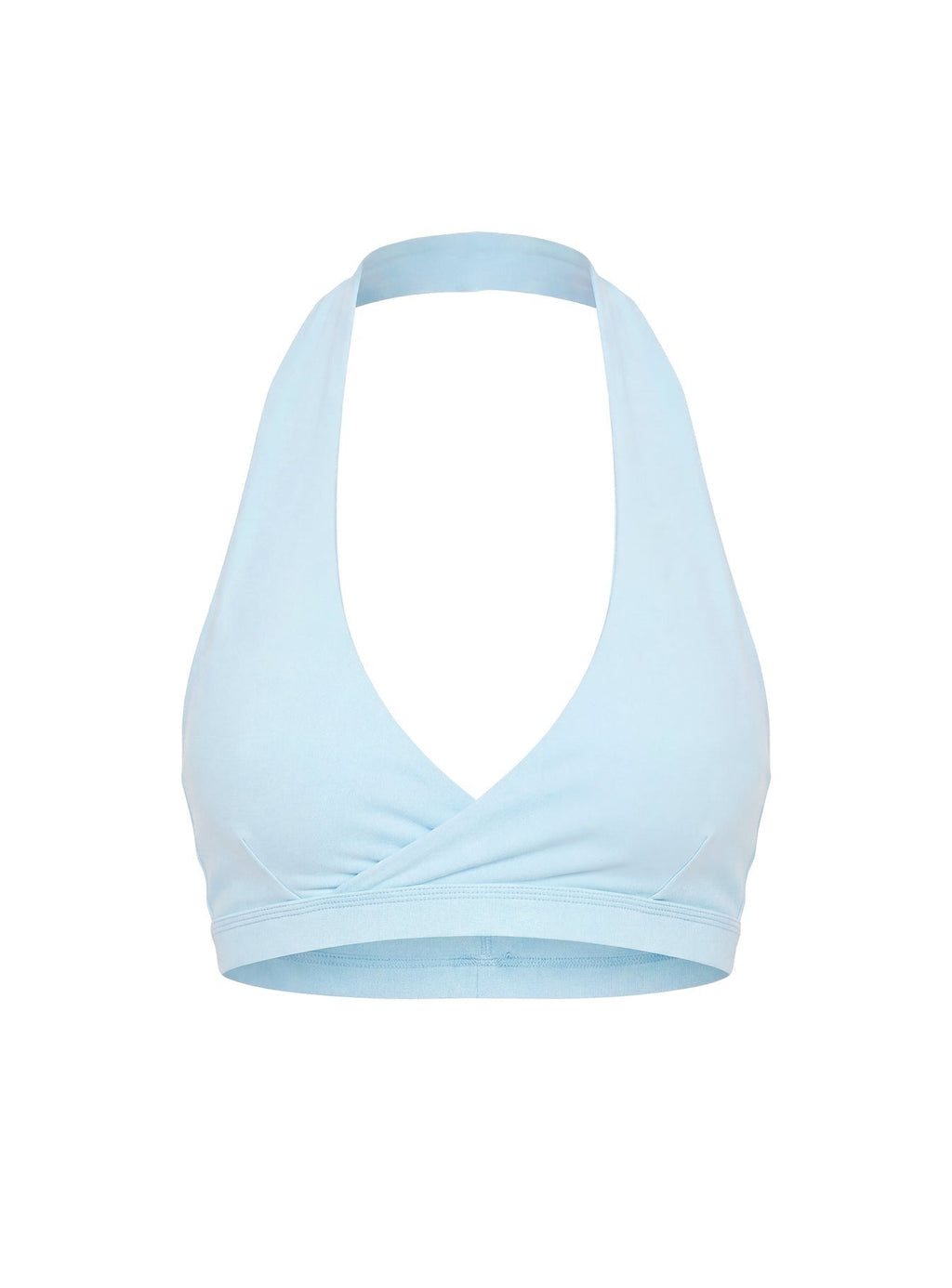 Lock In Active Halter Crop Top Blue