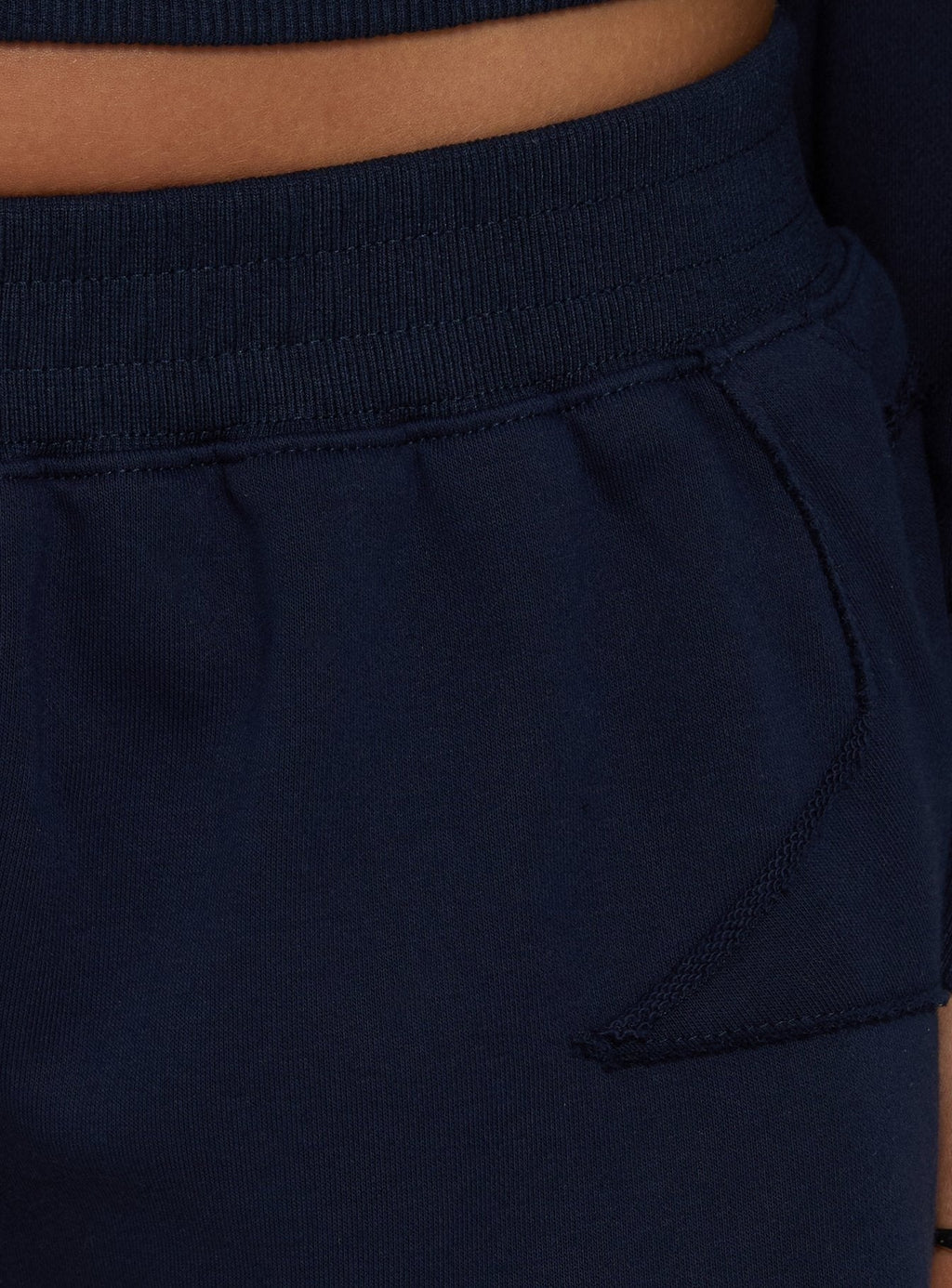 Kohdie Applique Fleece Micro Shorts Navy