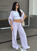 Dodie Wide Leg Pants Washed Lavender