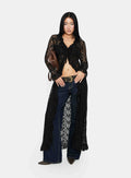 Long Nights Long Sleeve Lace Maxi Dress Noir