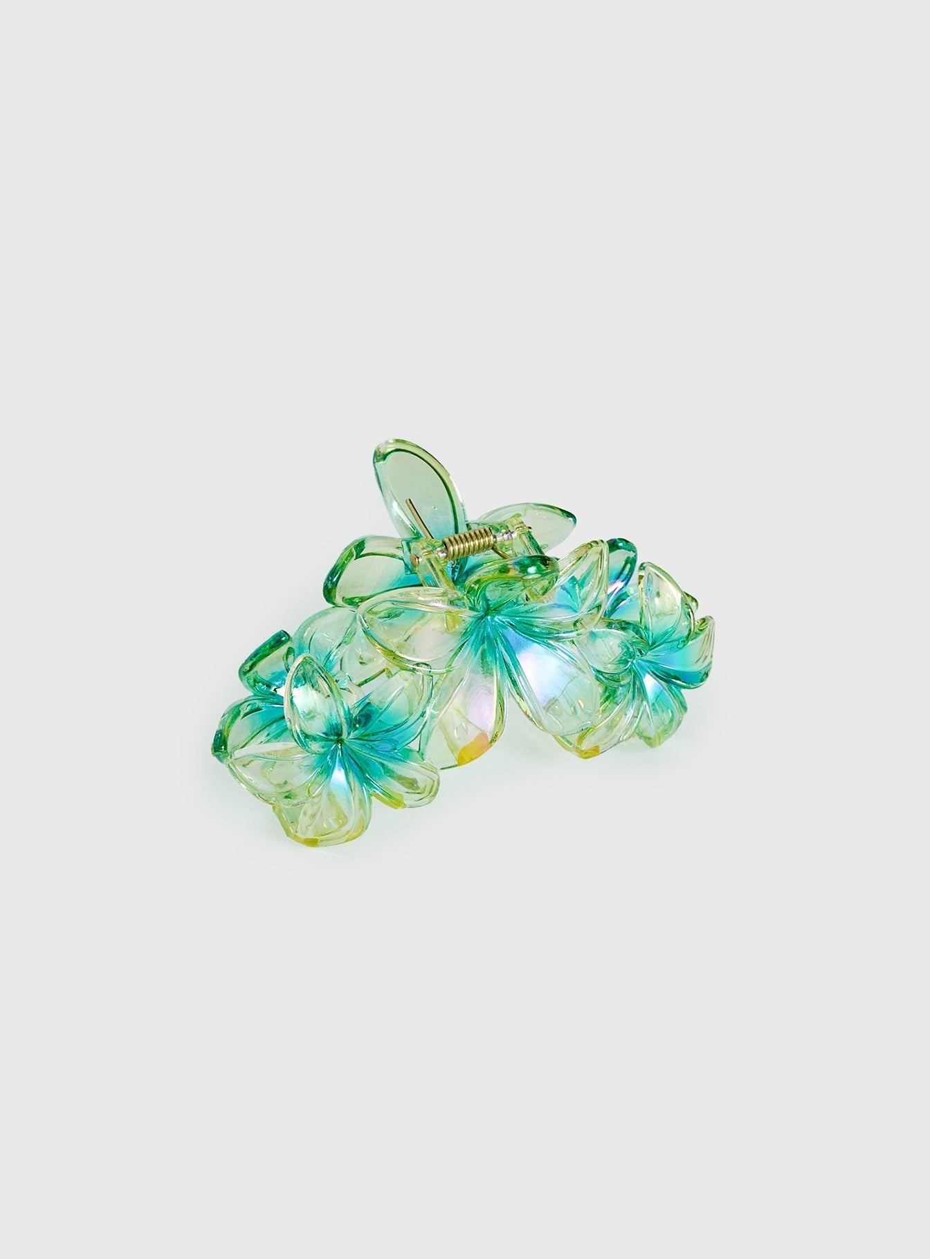 Radiant Beam Floral Hair Clip Yellow / Green