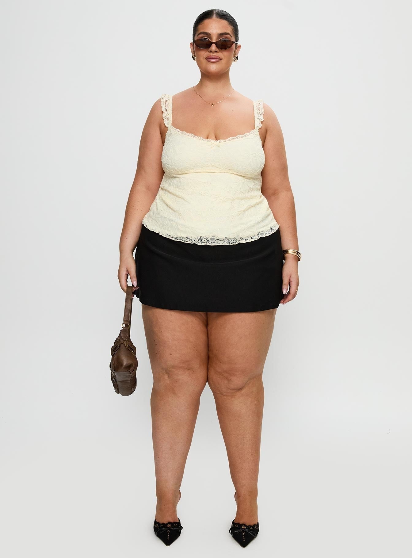 Madaleine Lace Top Cream Curve