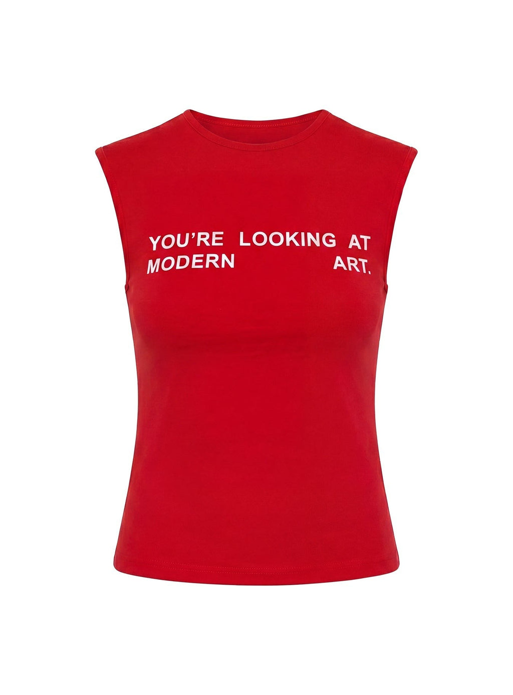 Modern Art Graphic Baby Tee Red