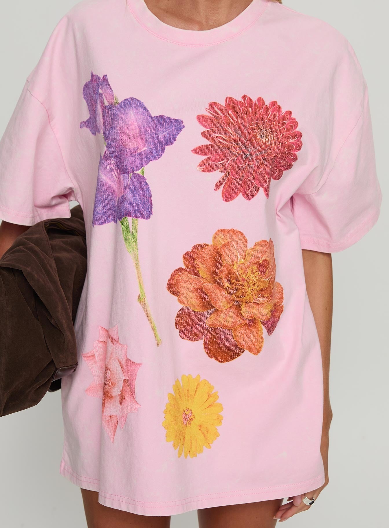 Freshly Picked Oversized Graphic Tee Pink