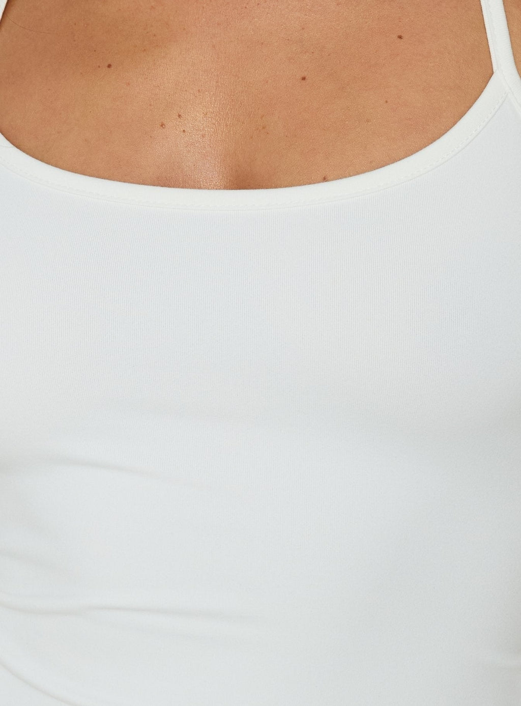 Daily Define Thin Strap Halter Tank Top White