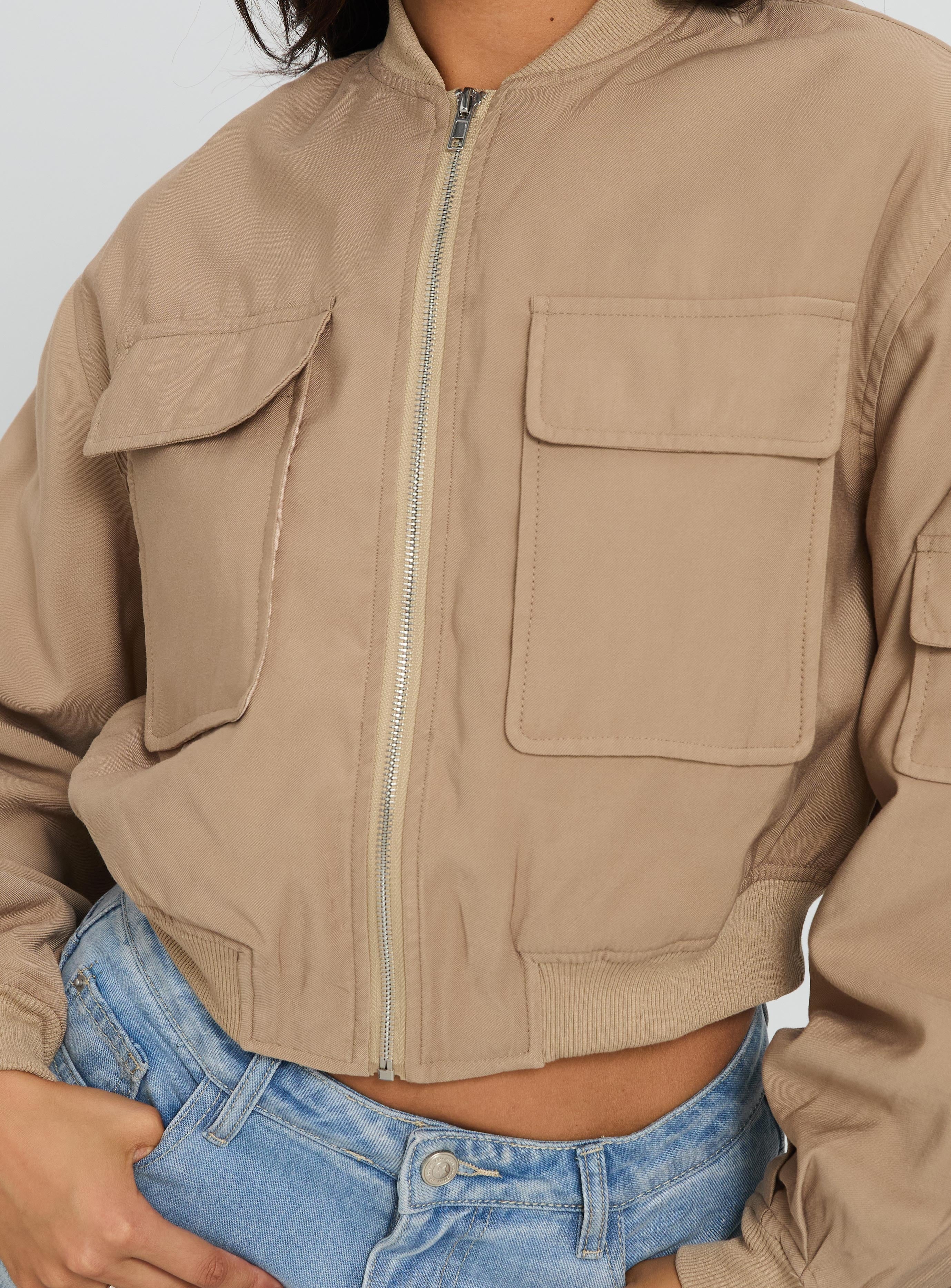 Treyson Pocket Front Jacket Beige