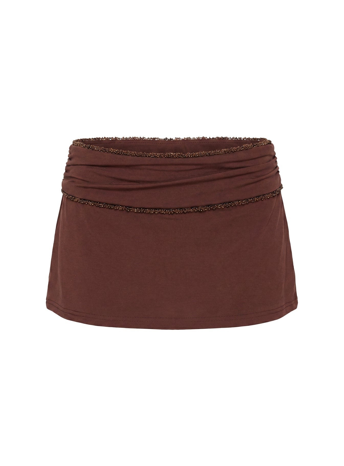 Jannelle Foldover Mini Skort Brown