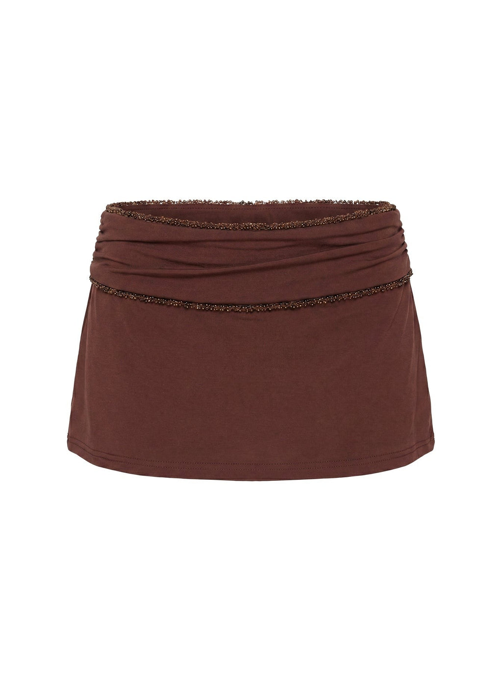 Jannelle Foldover Mini Skort Brown