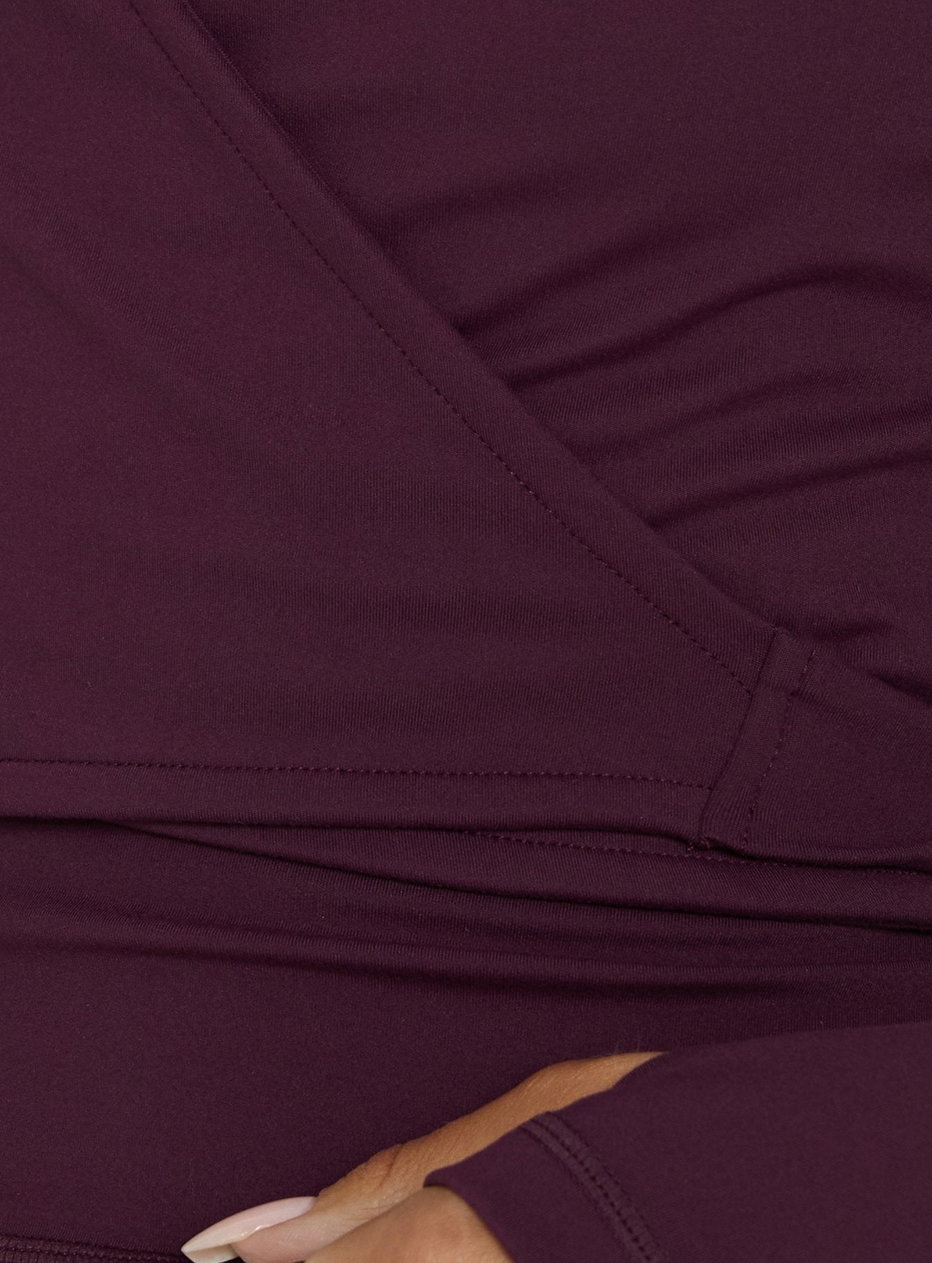 Pirouette Active Wrap Top Plum