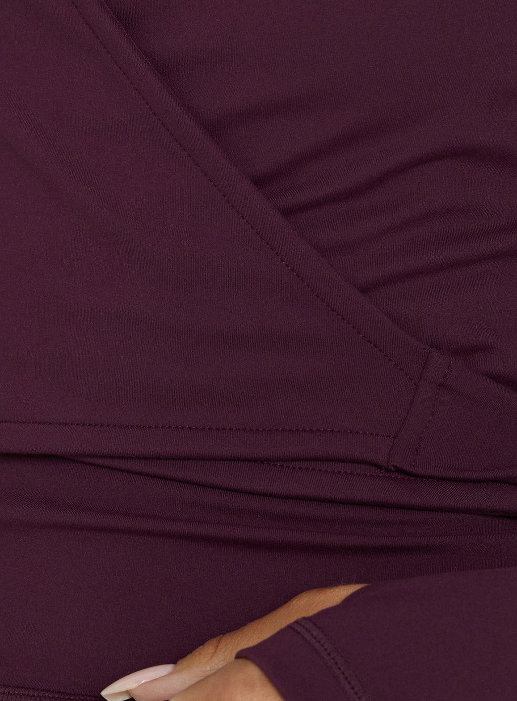 Pirouette Active Wrap Top Plum