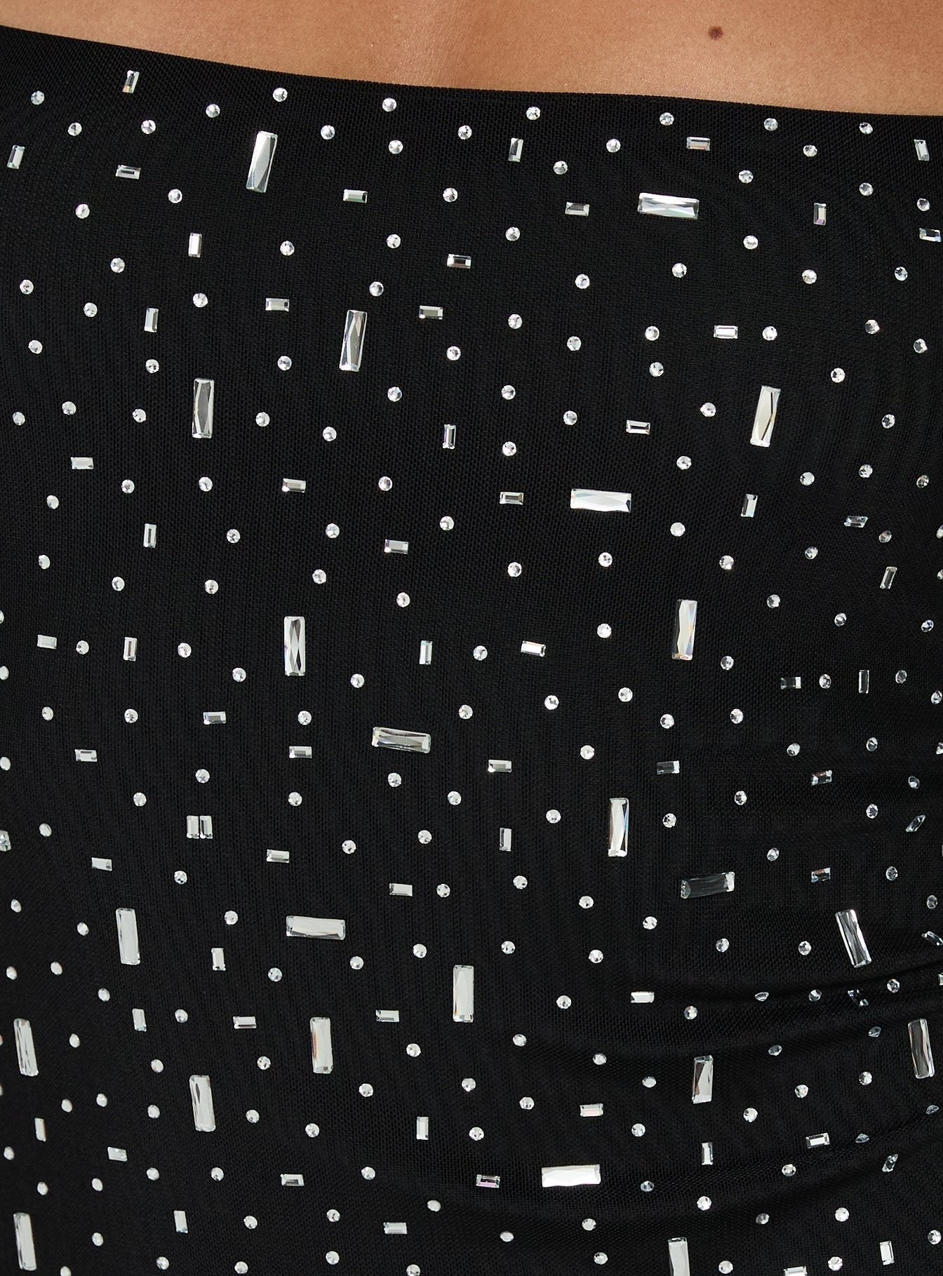 Anestassia Embellished Mini Dress Black