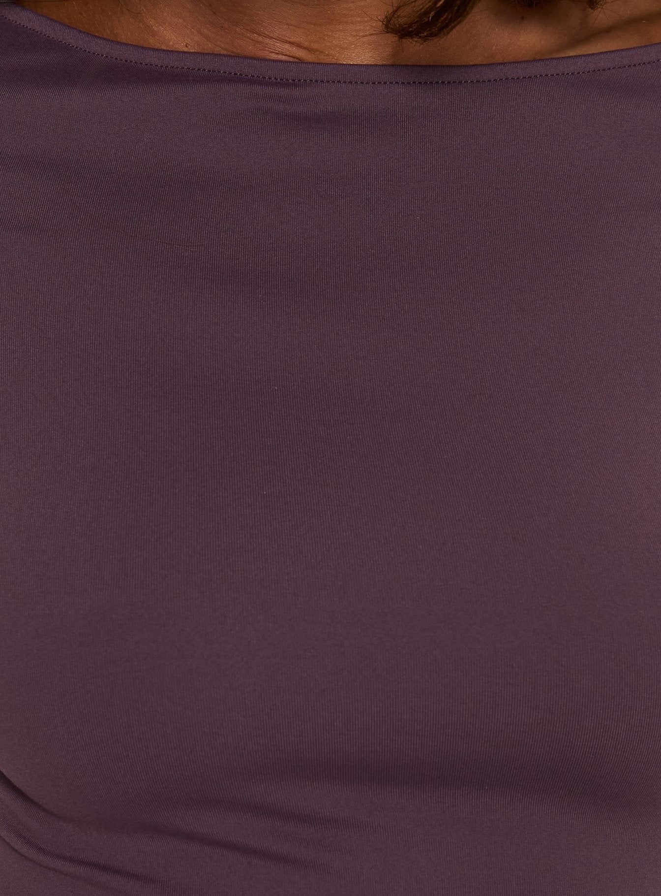 Daily Define Boatneck 3/4 Sleeve Top Aubergine