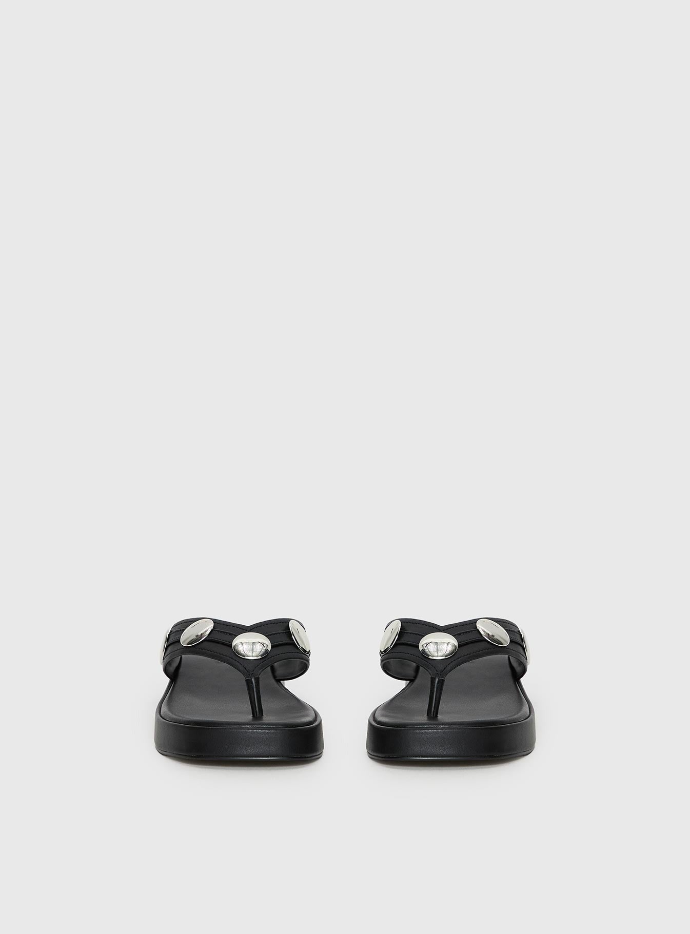 Paislee Stud Detail Sandals Black