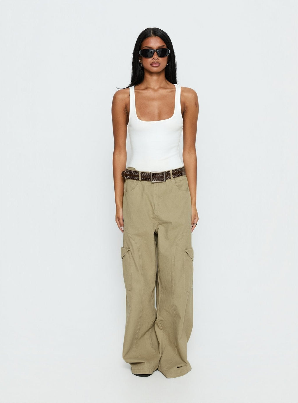 Sylene Pocket Detail Cargo Pants Khaki