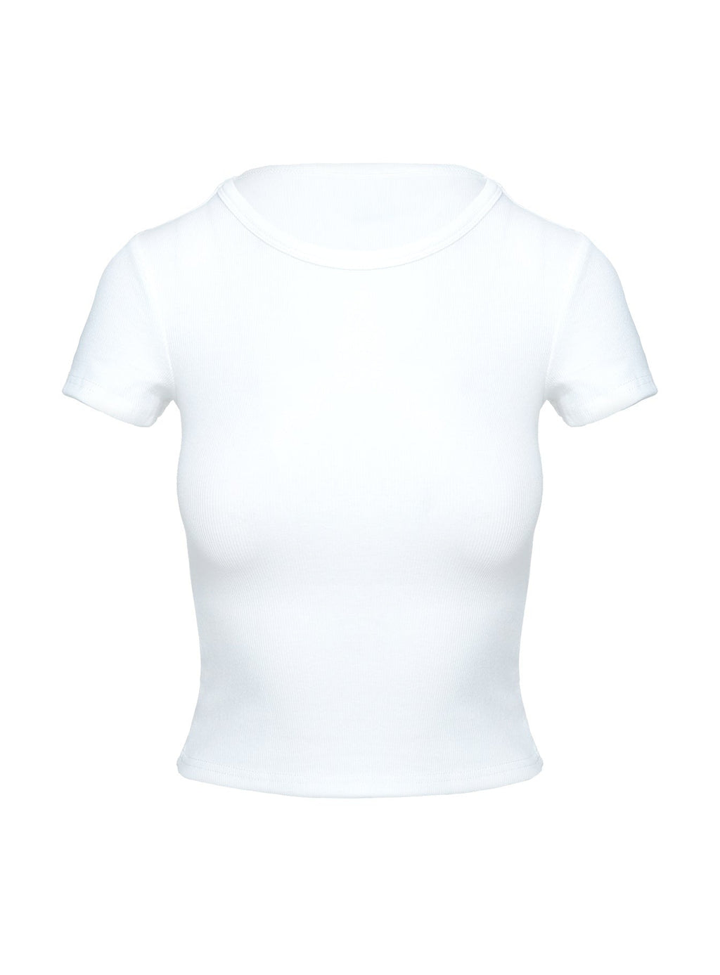 Baseline Scoop Rib Tee White