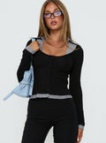 Orelie Layered Long Sleeve Knit Top Multi