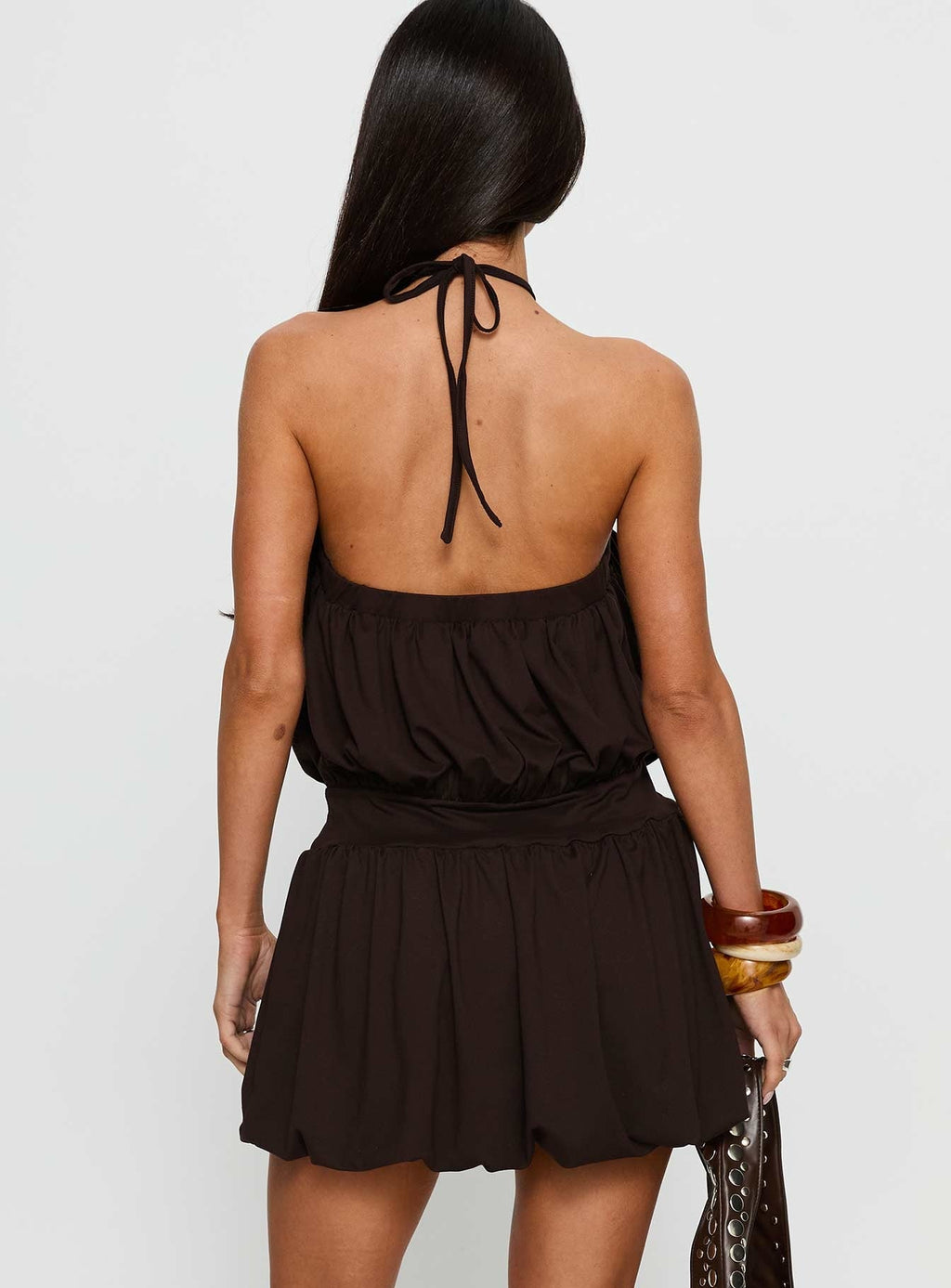 Sunnee Eyelet Detail Romper Brown