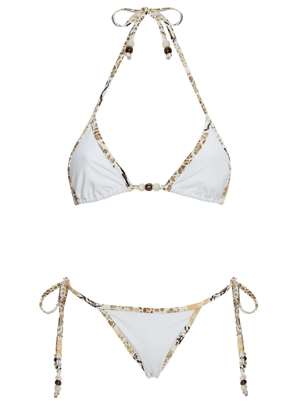 Beasley Tie Side Bikini Bottoms White / Animal Multi