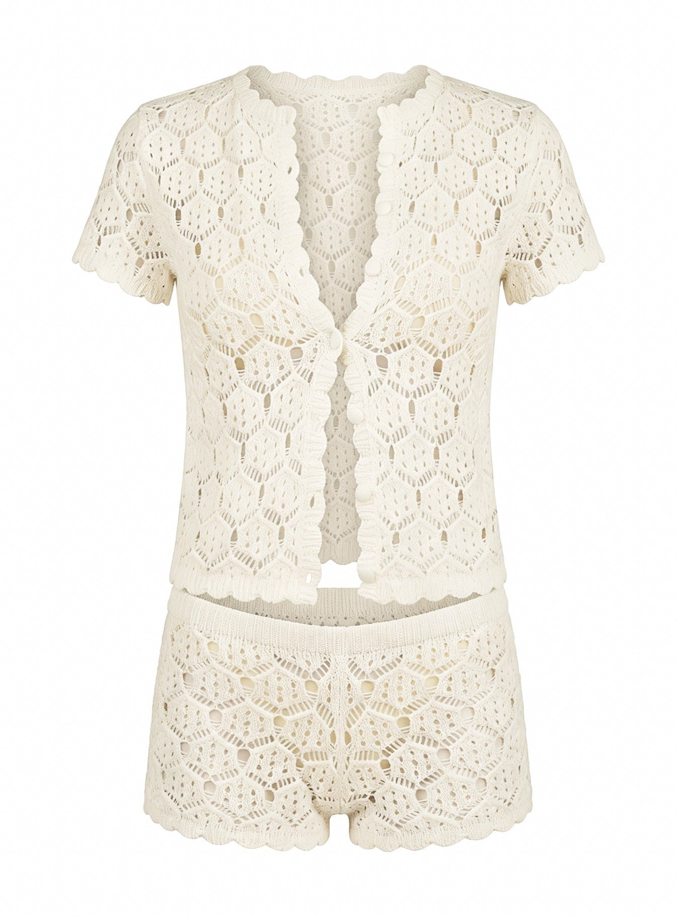 Sun Still Shines Crochet Set Cream