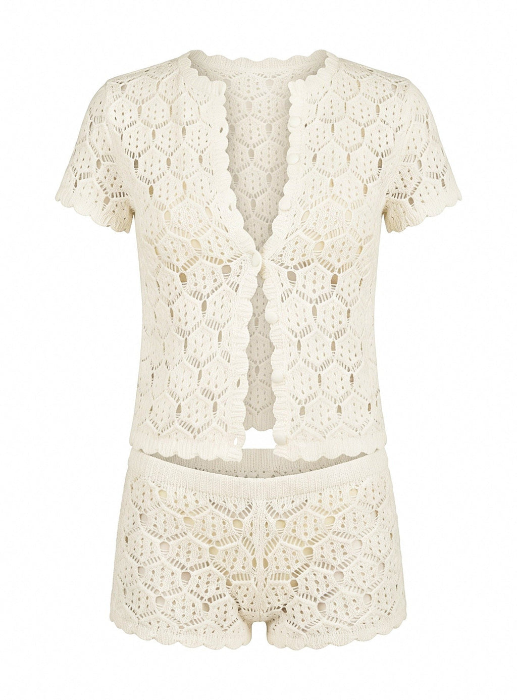 Sun Still Shines Crochet Set Cream