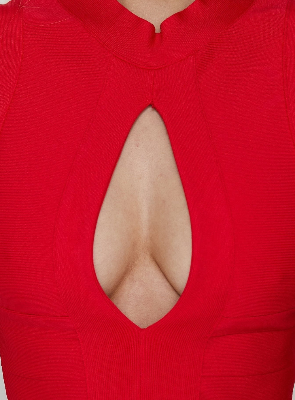 Kimanah Keyhole Bandage Mini Dress Red