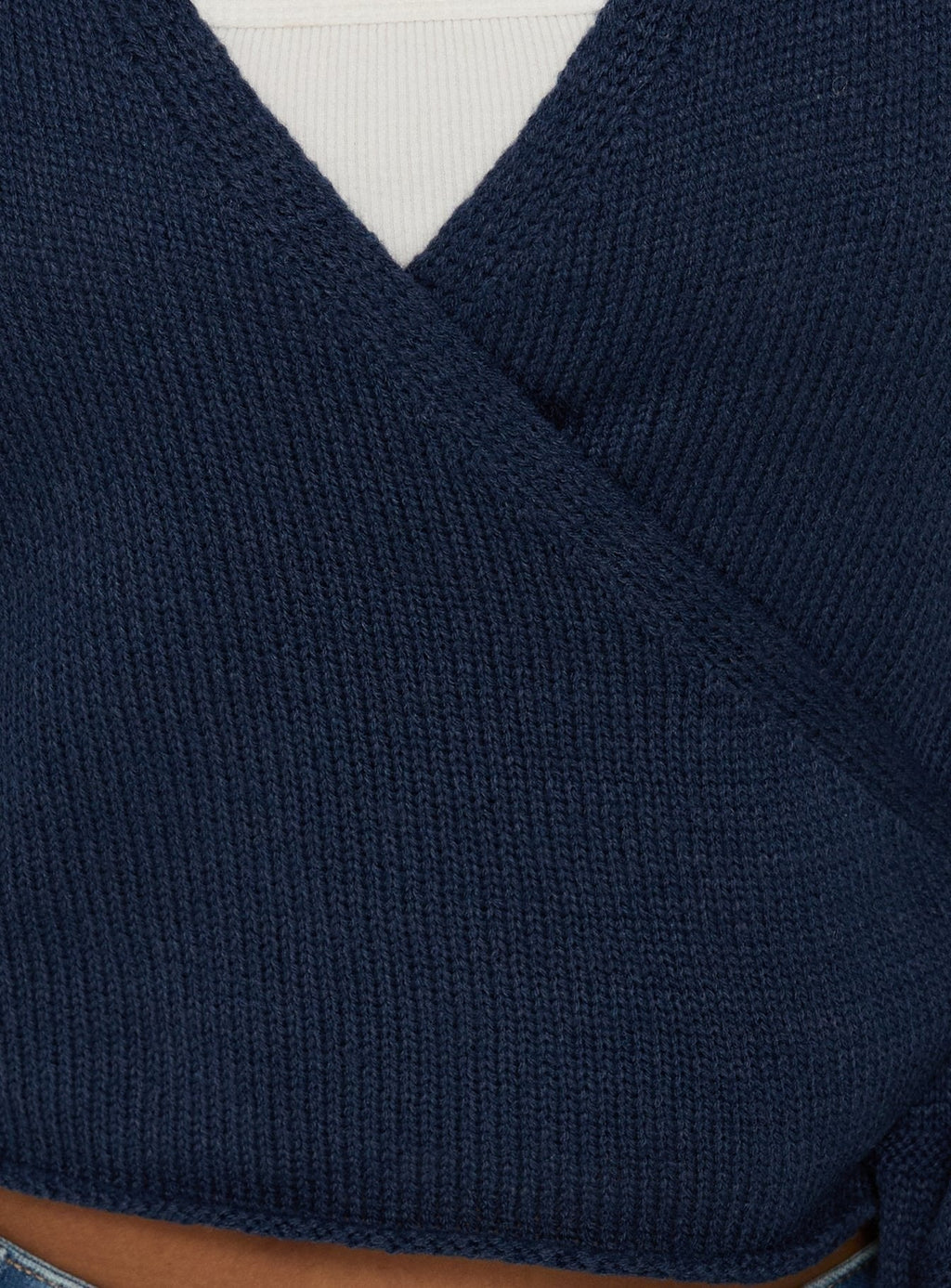 Tonee Wrap Knit Cardigan Navy