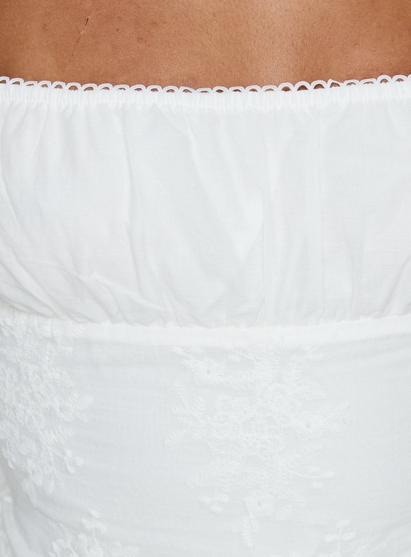 Starlina Lace Trim Cami Top White