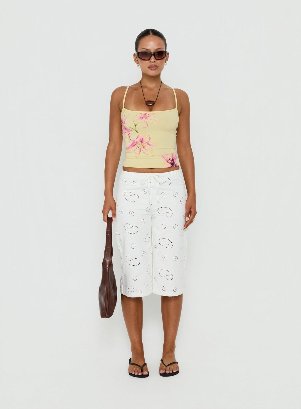 Honey Dust Bead Detail Cami Top Butter