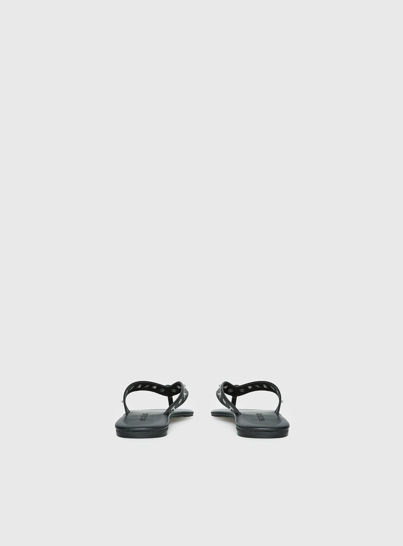Lyana Eyelet Detail Sandals Black