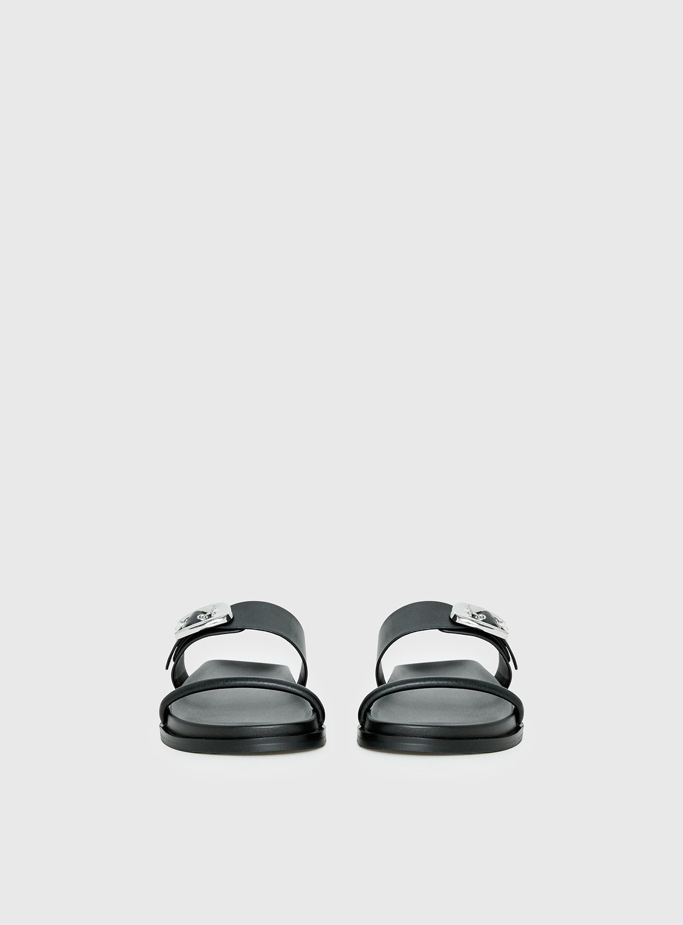 Worth It Buckle Detail Sandals Black
