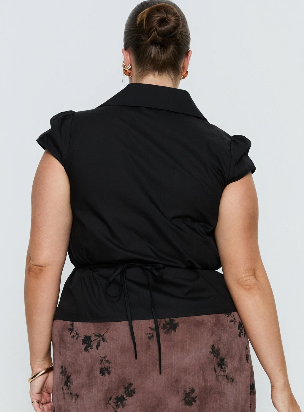 Arianwyn Short Sleeve Shirt Black Curve