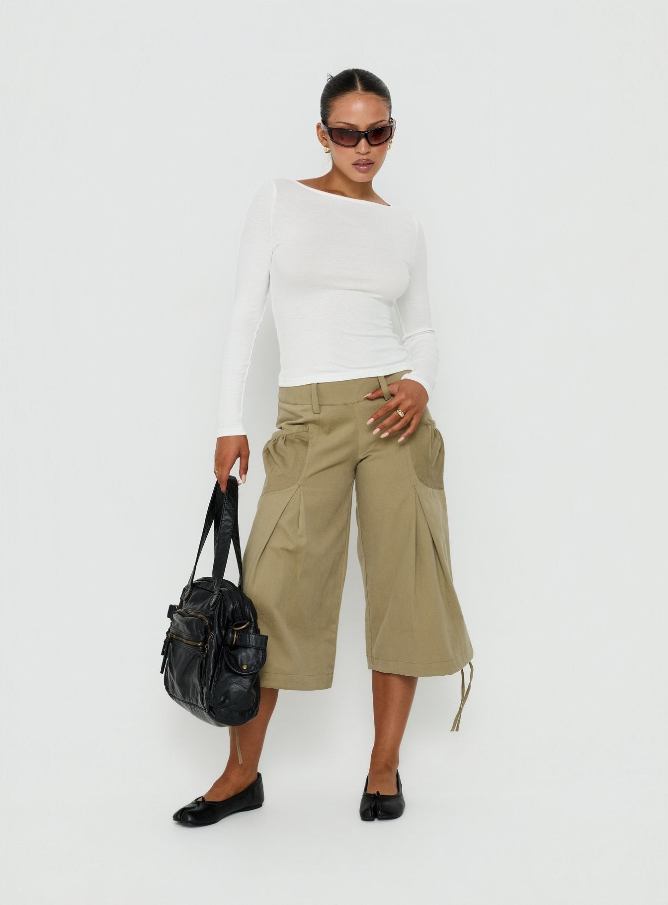 Long Weekends Semi-Sheer Long Sleeve Top White