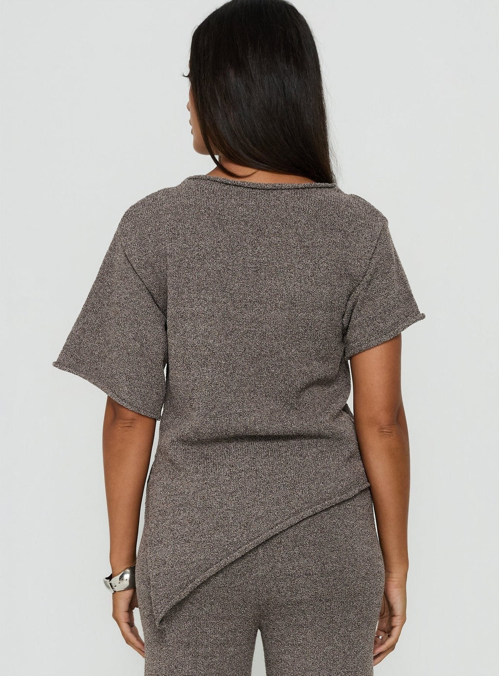 Amelise Knit Poncho Mocha