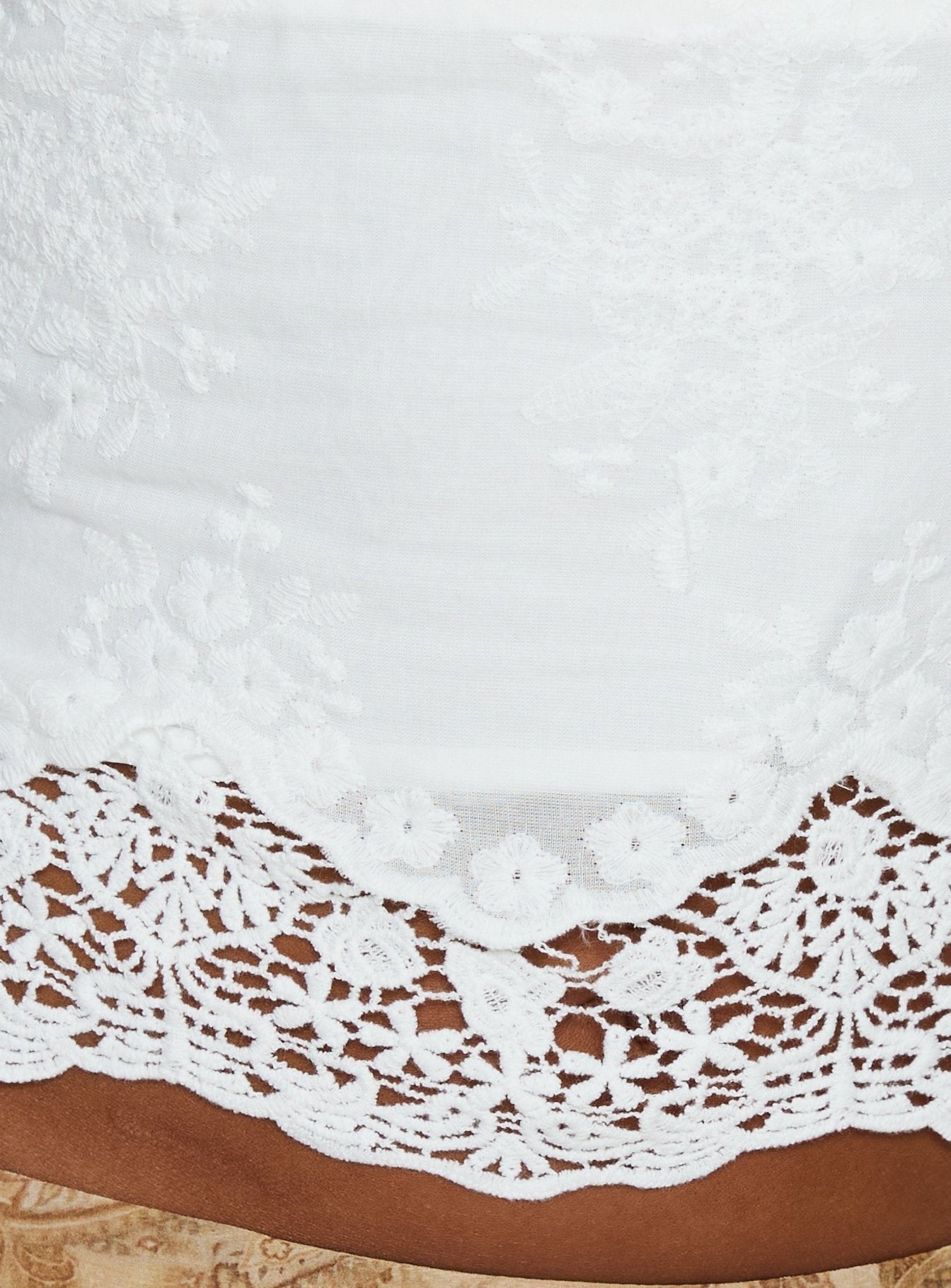 Starlina Lace Trim Cami Top White