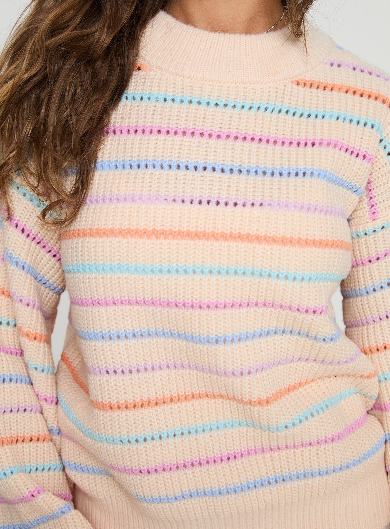 Harmony Balloon Sleeve Knit Sweater Multi