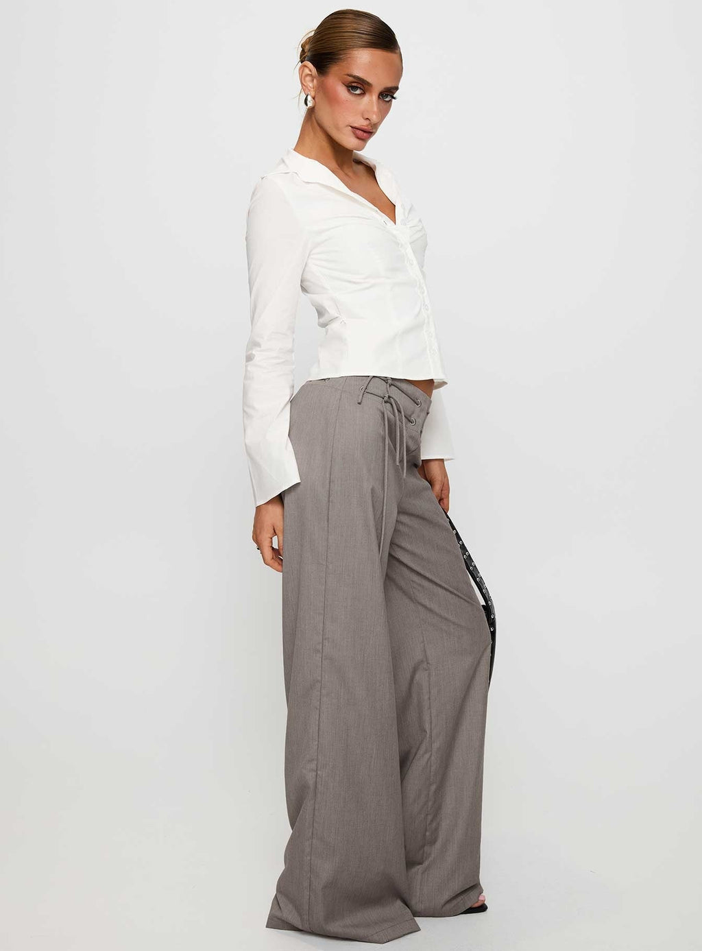 Just Have Fun Wide Leg Pant Grey Tall