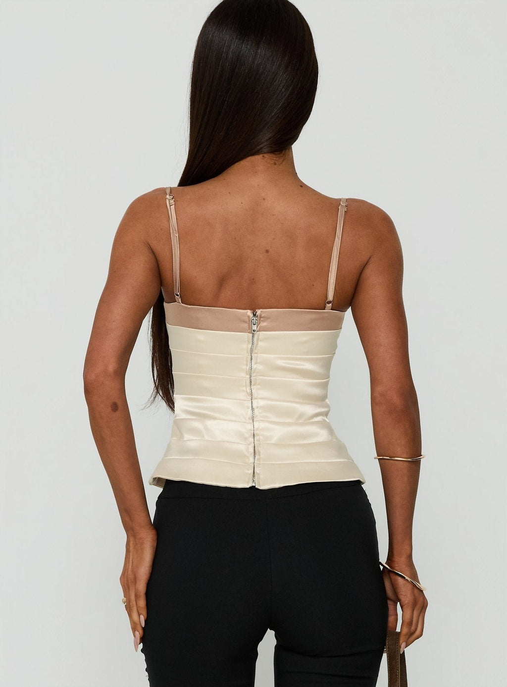Geea Satin Bandage Top Cream
