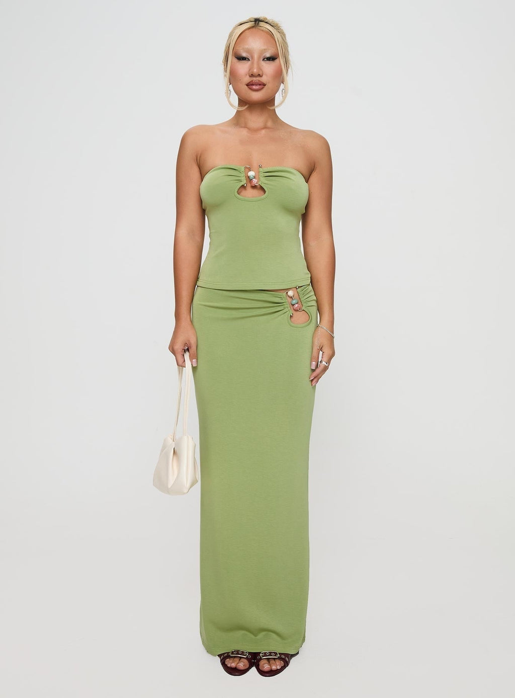 Sun Chaser Maxi Skirt Green