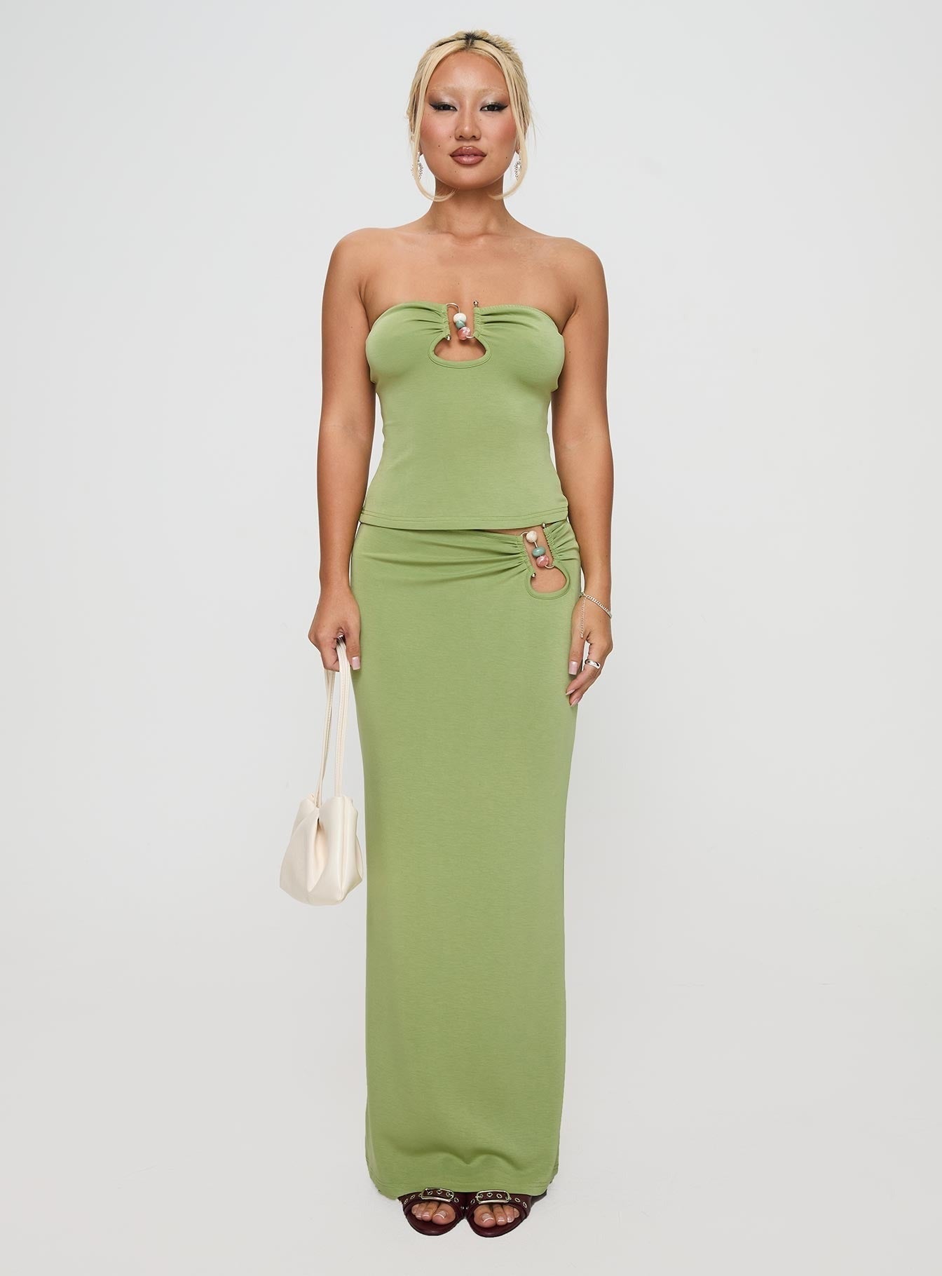 Sun Chaser Maxi Skirt Green