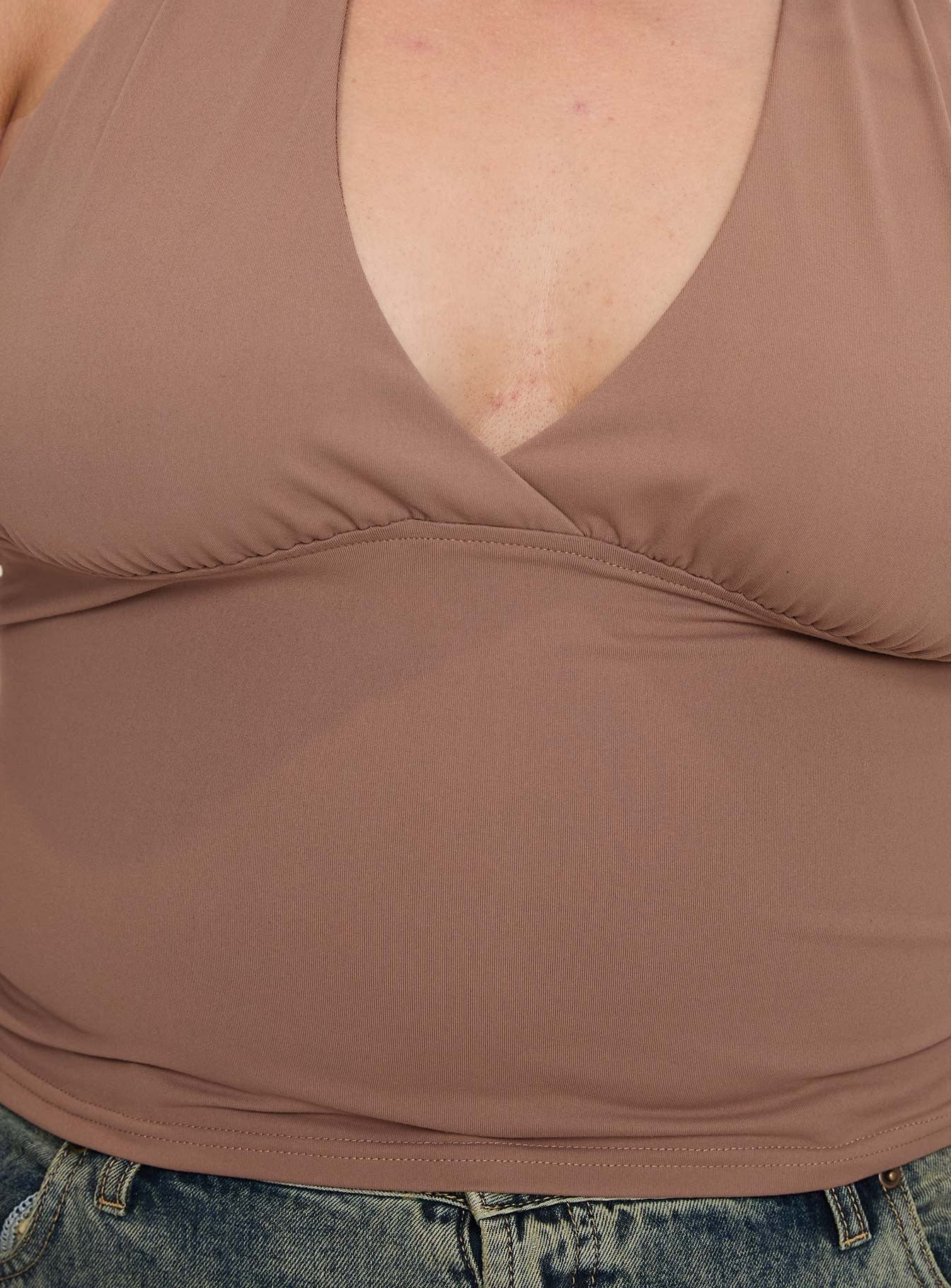 Whimsy Halter Top Chocolate Curve