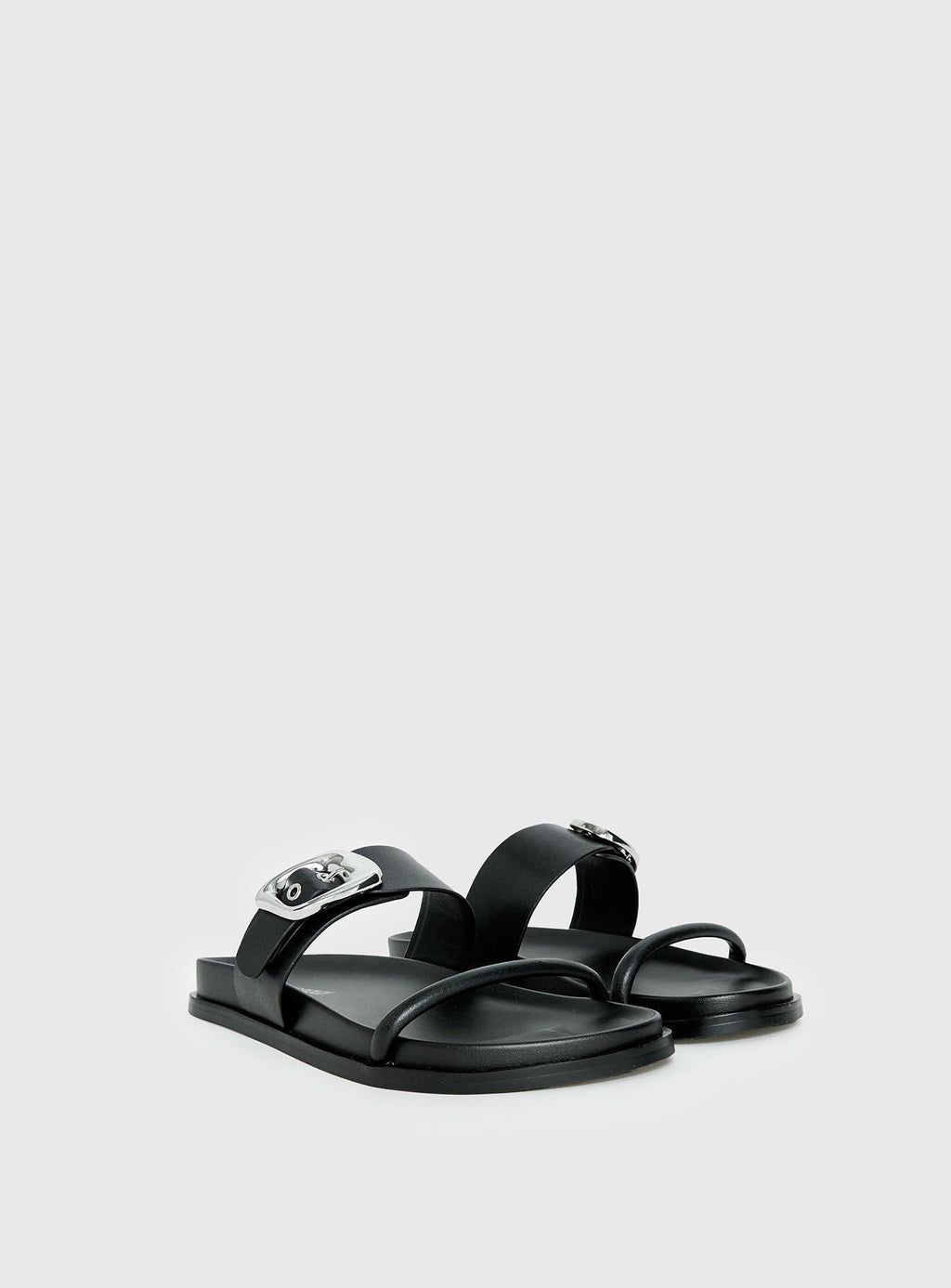 Worth It Buckle Detail Sandals Black