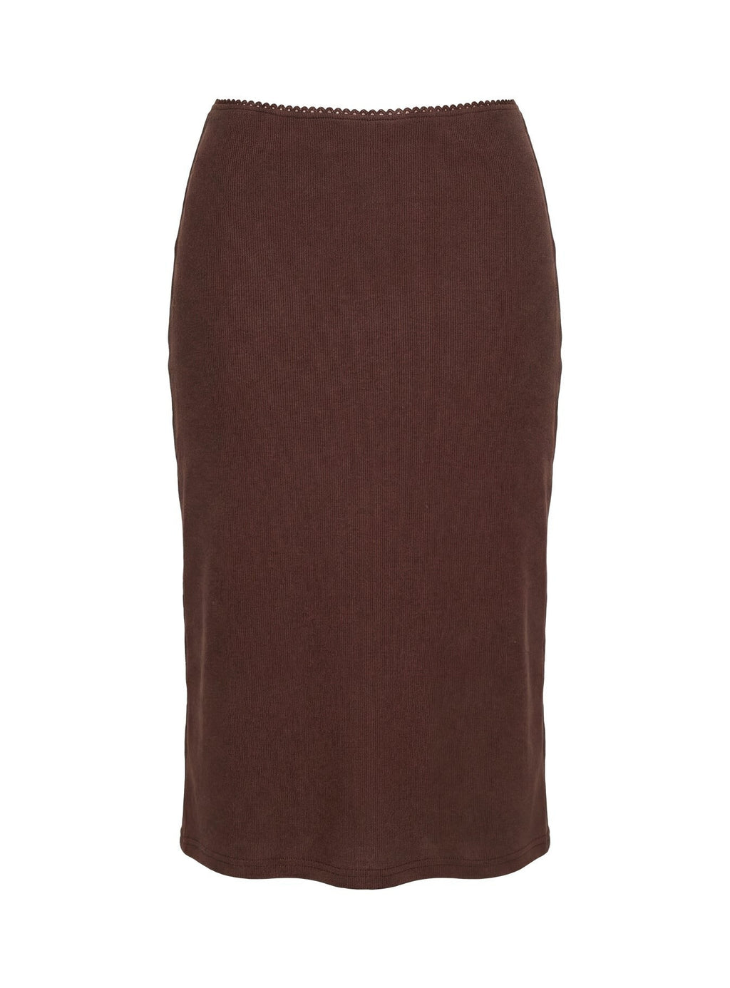 Baseline Rib Midi Skirt Chocolate