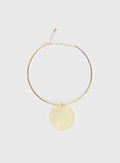Kinzee Shell Pendant Necklace Butter / Gold