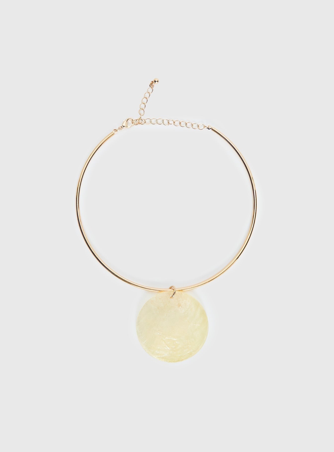 Kinzee Shell Pendant Necklace Butter / Gold