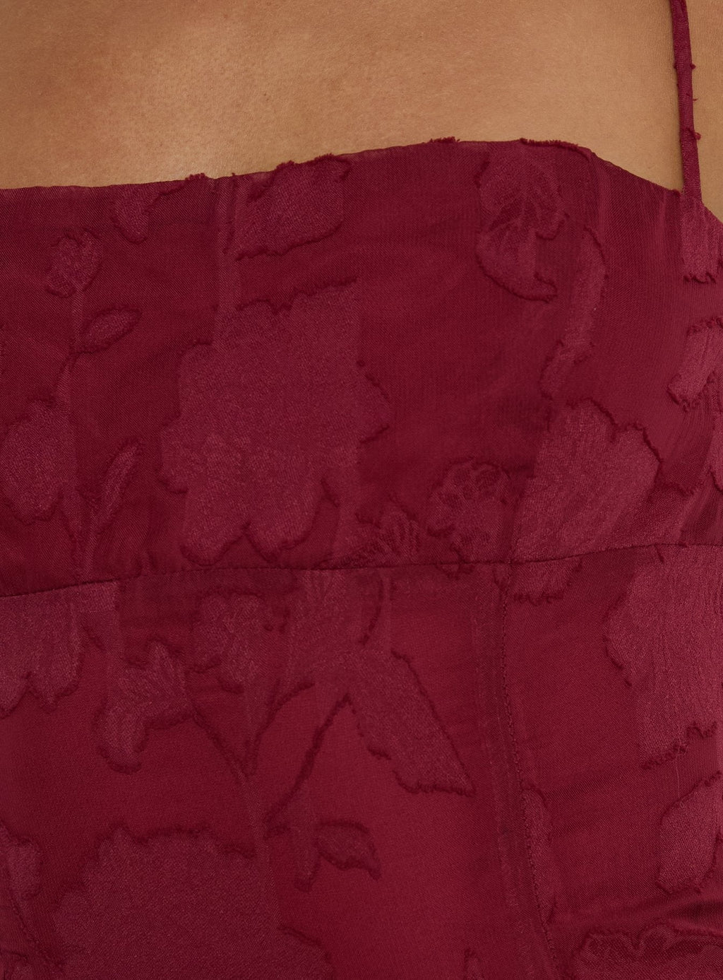 Delamere Mini Dress Burgundy Burnout