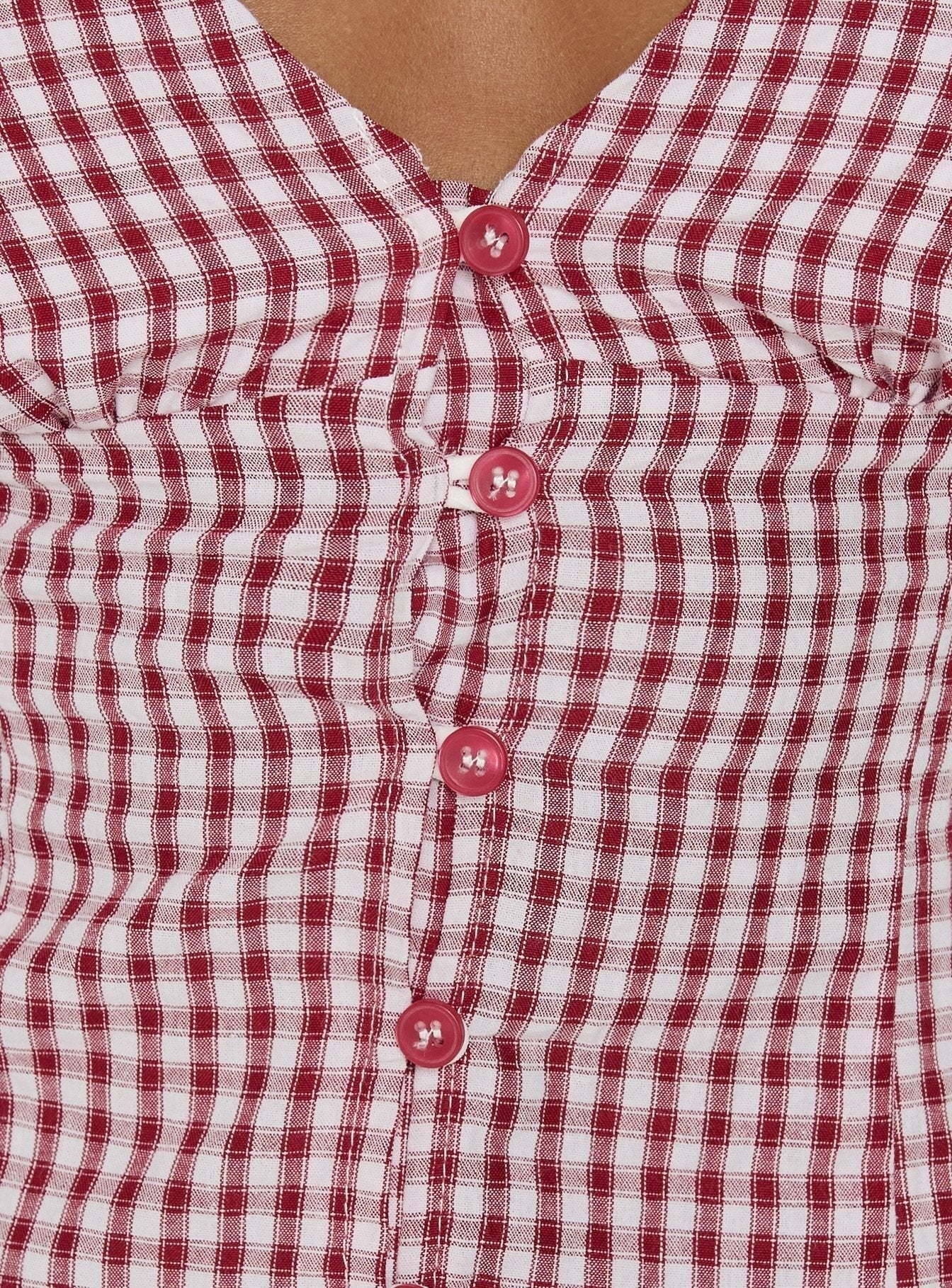 Isolda Top Red Gingham