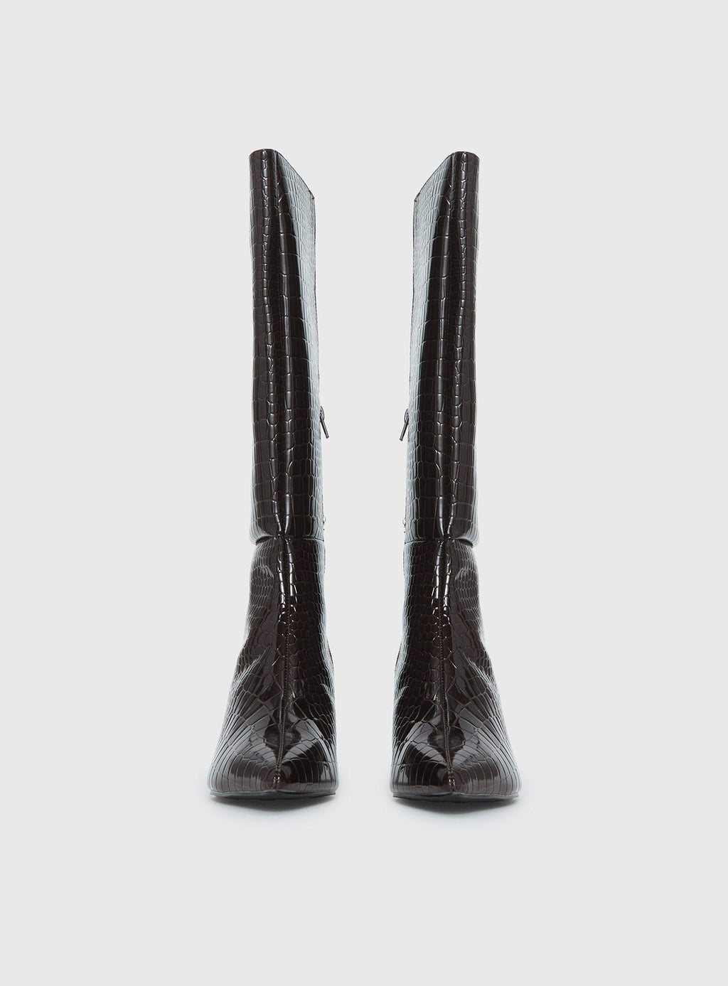 Therapy Dove Knee High Boots Chocolate Croc